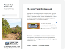 Tablet Screenshot of phensri-thai-restaurant.com